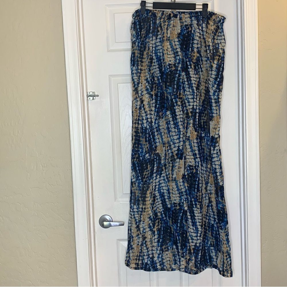 Boohoo Plus Tie Dye Beach Trouser Blue Size 16